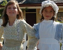 Girls in period costume
